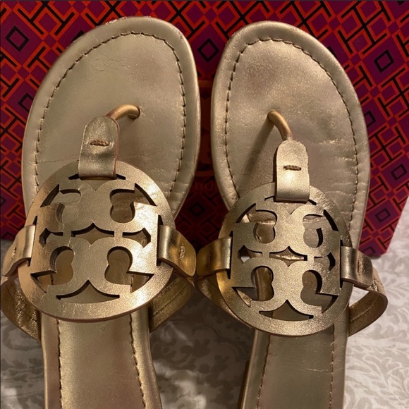 Tory Burch Miller Sandals Rose Gold 